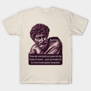 Aesop Portrait and Quote T-Shirt